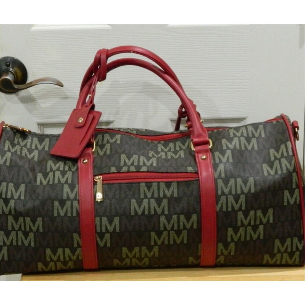 Over Night Duffle Bag Vegan Leather MM Logo
